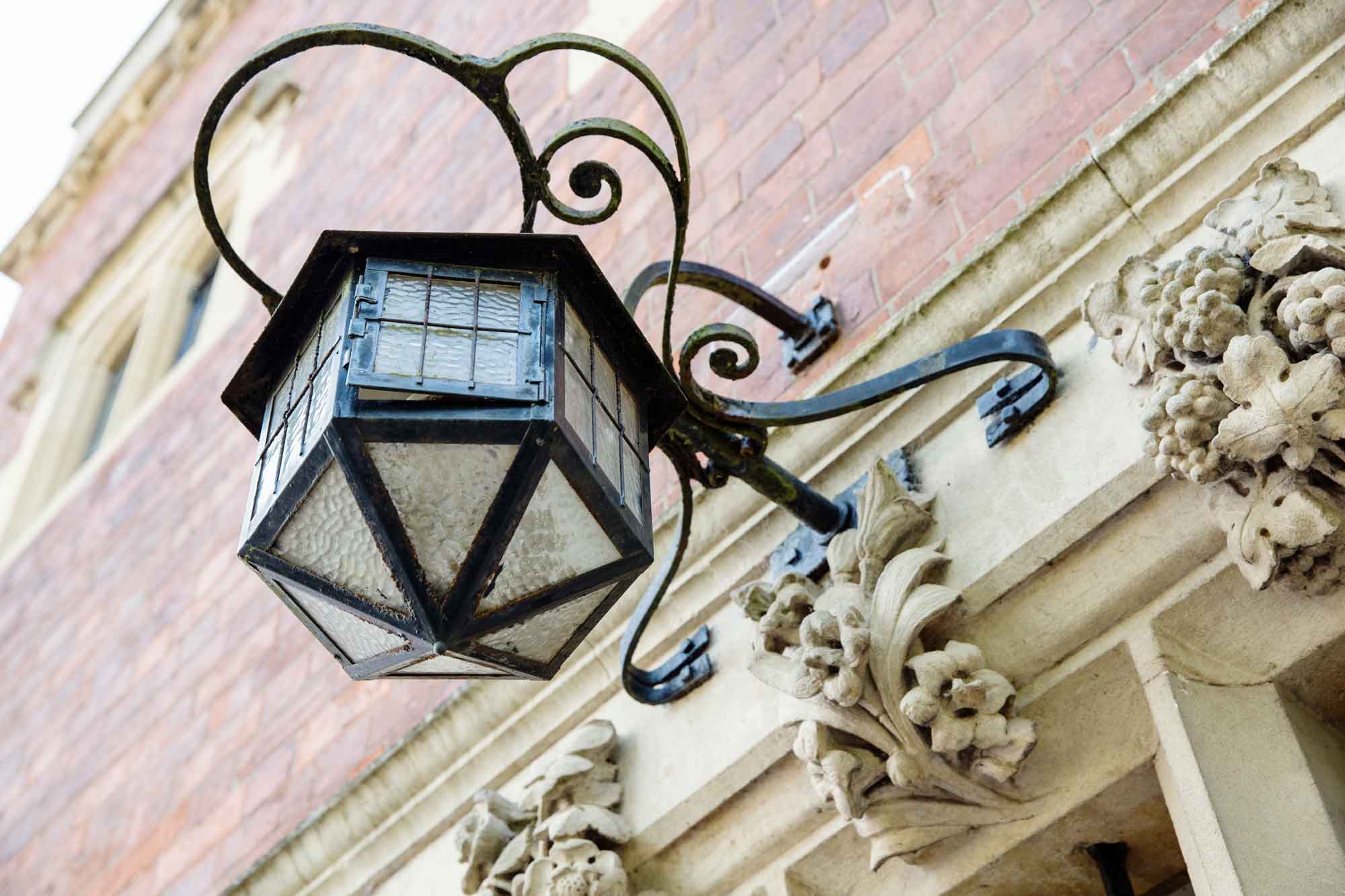 ornate lamp outdoor Pendrell Hall
